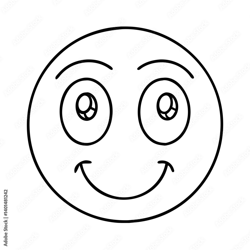 smiling face with big eyes icon, smiling face with big eyes line art - simple line art of smiling face with big eyes, perfect for smiling face with big eyes logos and icons smiling face with big eyes icon, smiling face with big eyes line art - simple line art of smiling face with big eyes, perfect for smiling face with big eyes logos and icons