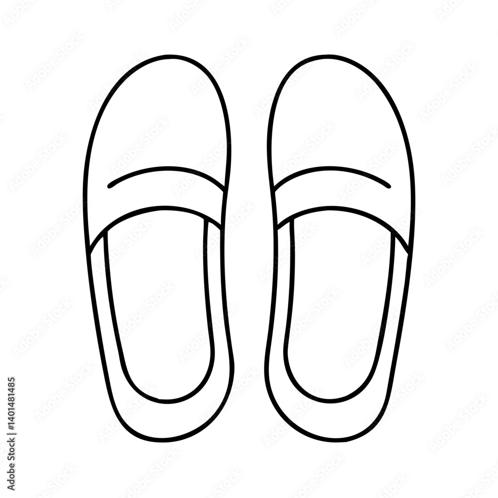 soft slippers icon, soft slippers line art - simple line art of soft slippers, perfect for soft slippers logos and icons soft slippers icon, soft slippers line art - simple line art of soft slippers, perfect for soft slippers logos and icons