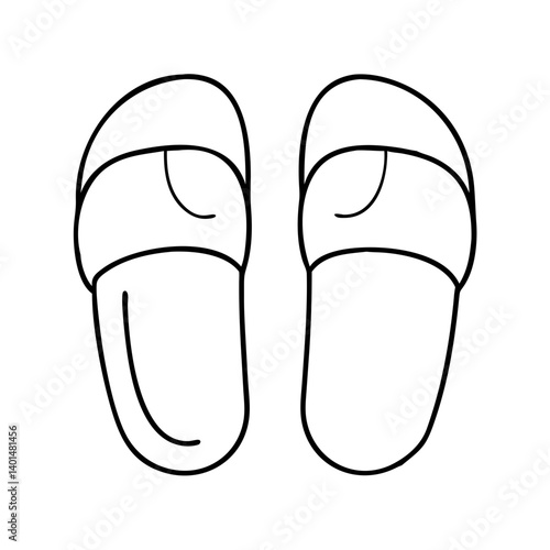 soft slippers icon, soft slippers line art - simple line art of soft slippers, perfect for soft slippers logos and icons