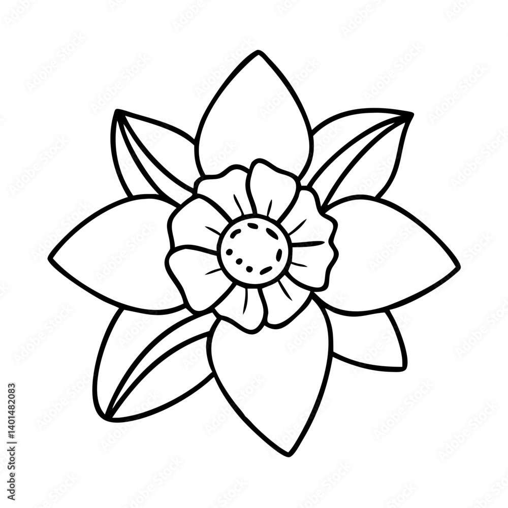 spring daffodil icon, spring daffodil line art - simple line art of spring daffodil, perfect for spring daffodil logos and icons spring daffodil icon, spring daffodil line art - simple line art of spring daffodil, perfect for spring daffodil logos and icons