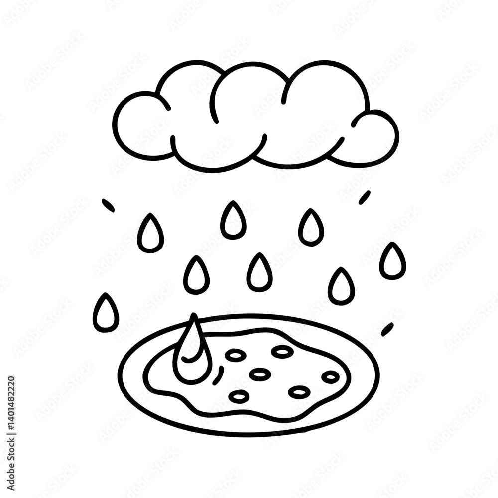 spring rain puddle icon, spring rain puddle line art - simple line art of spring rain puddle, perfect for spring rain puddle logos and icons spring rain puddle icon, spring rain puddle line art - simple line art of spring rain puddle, perfect for spring rain puddle logos and icons