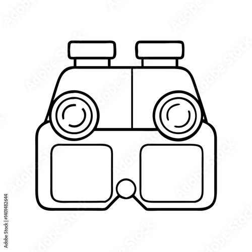 stereoscope viewer icon, stereoscope viewer line art - simple line art of stereoscope viewer, perfect for stereoscope viewer logos and icons