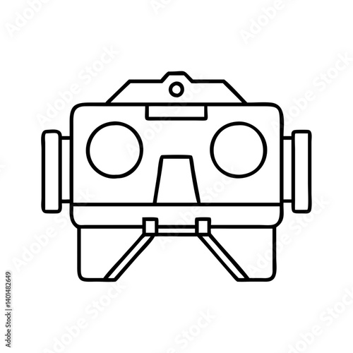 stereoscope viewer icon, stereoscope viewer line art - simple line art of stereoscope viewer, perfect for stereoscope viewer logos and icons