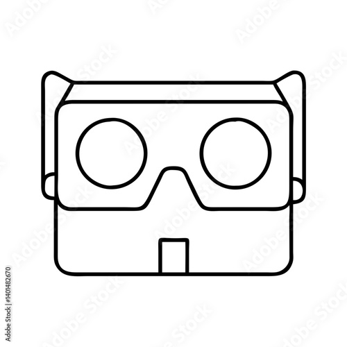 stereoscope viewer icon, stereoscope viewer line art - simple line art of stereoscope viewer, perfect for stereoscope viewer logos and icons