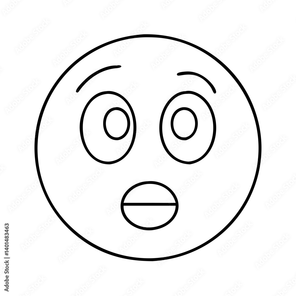 surprised emoji icon, surprised emoji line art - simple line art of surprised emoji, perfect for surprised emoji logos and icons surprised emoji icon, surprised emoji line art - simple line art of surprised emoji, perfect for surprised emoji logos and icons