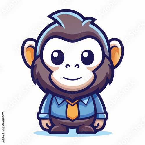 Cute monkey dressed in business attire