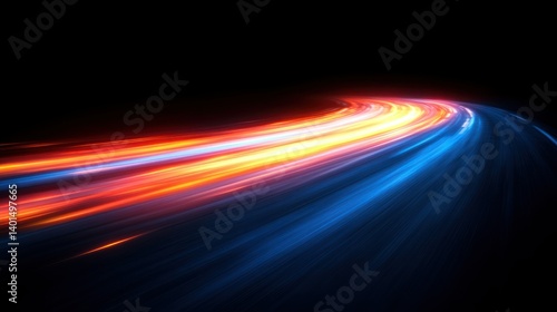 Abstract Light Trails: A Symphony of Speed and Color