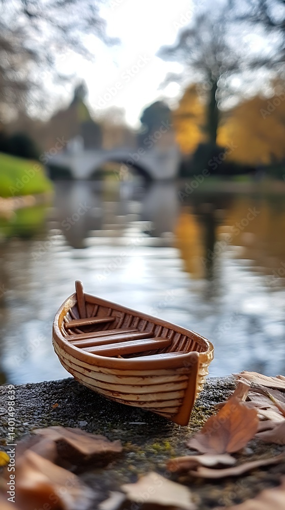 Fototapeta premium Rowboat Park Autumn