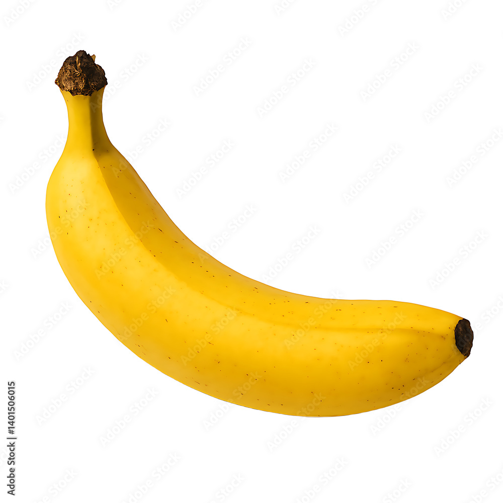 Ripe Yellow Banana with Soft Peel and Sweet Taste (No Background) Ripe Yellow Banana with Soft Peel and Sweet Taste (No Background)