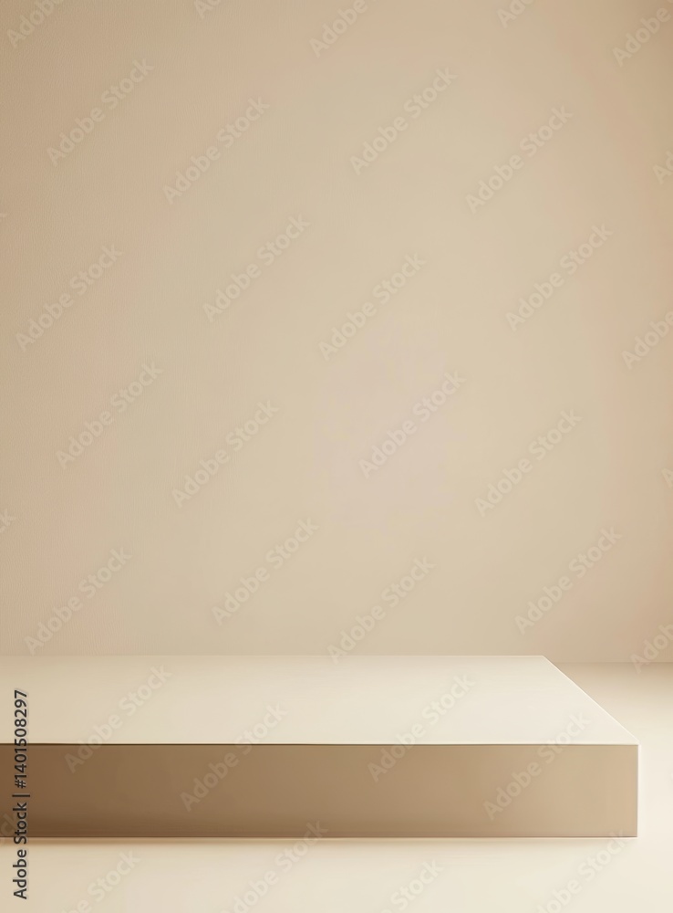 Soft Sunlight Streaming Across a Warm Beige Wall With a Minimalistic Bench in an Airy, Serene Space During the Afternoon Soft Sunlight Streaming Across a Warm Beige Wall With a Minimalistic Bench in an Airy, Serene Space During the Afternoon