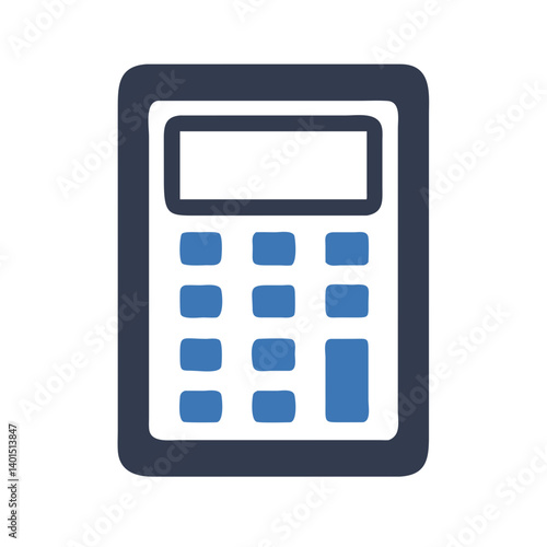 Calculator Device Icon Representing Mathematical Calculation and Financial Management