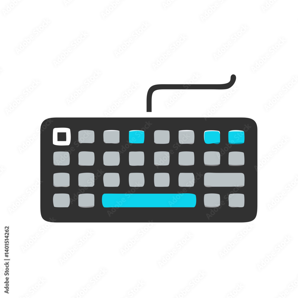 Computer Keyboard Icon Representing Digital Input and Typing Functionality Computer Keyboard Icon Representing Digital Input and Typing Functionality
