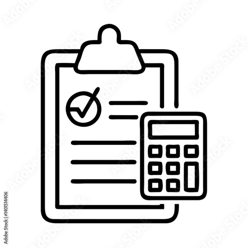 Construction Estimate Clipboard Icon Representing Project Planning and Cost Evaluation