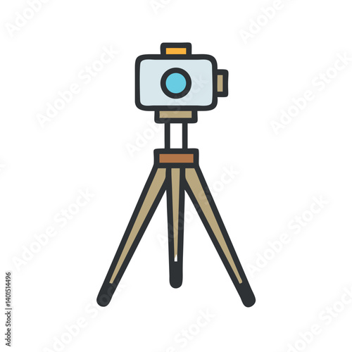 Construction Survey Tripod Icon Representing Land Surveying and Measurement Tools