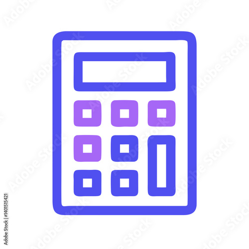 Financial Calculator Device Icon Representing Financial Management and Economic Calculation