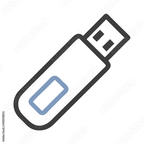 USB Flash Drive Icon Representing Portable Data Storage and File Transfer Device
