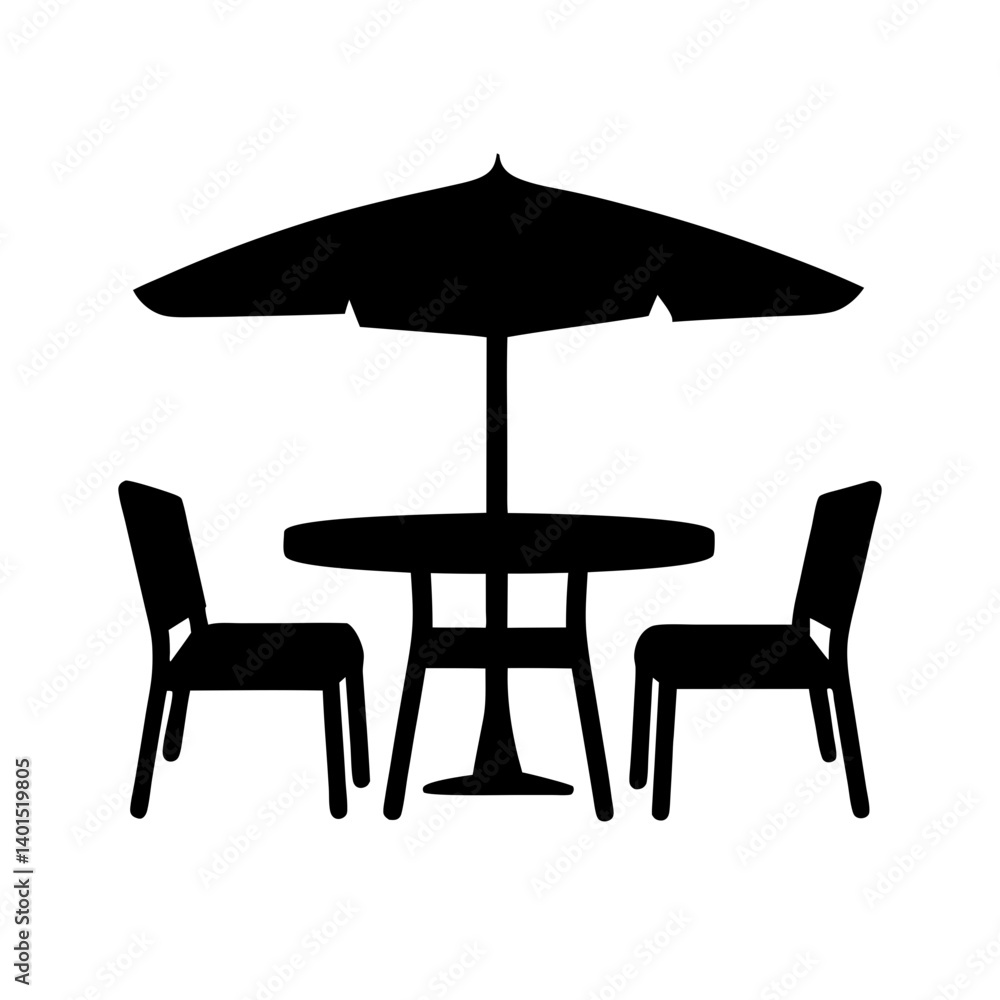 outdoor dining set black silhouette icon - of a home office outdoor dining set, furniture vector art outdoor dining set black silhouette icon - of a home office outdoor dining set, furniture vector art