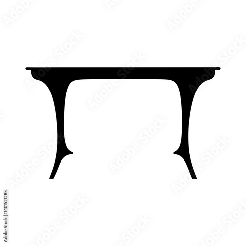 sideboard black silhouette icon - of a home office sideboard, furniture vector art