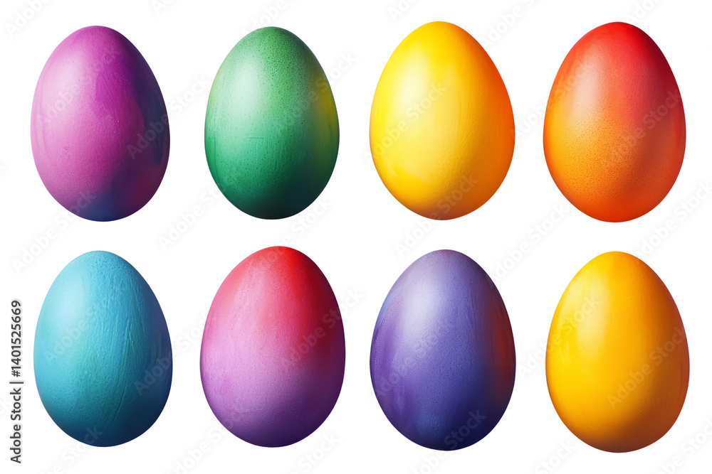 Colorful Easter eggs isolated on a white background Colorful Easter eggs isolated on a white background