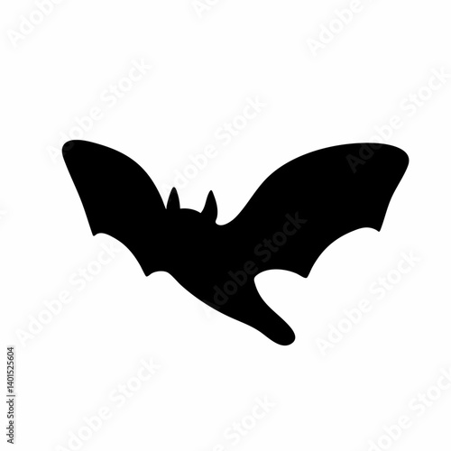 A bat vector icon with outstretched wings