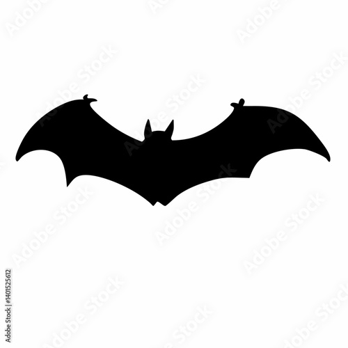 A bat vector icon with outstretched wings
