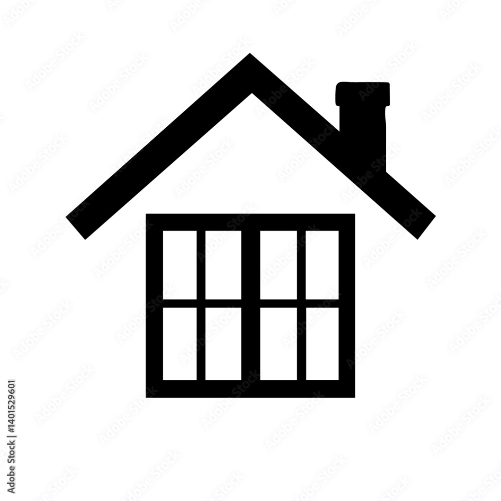 A house window vector icon with panes