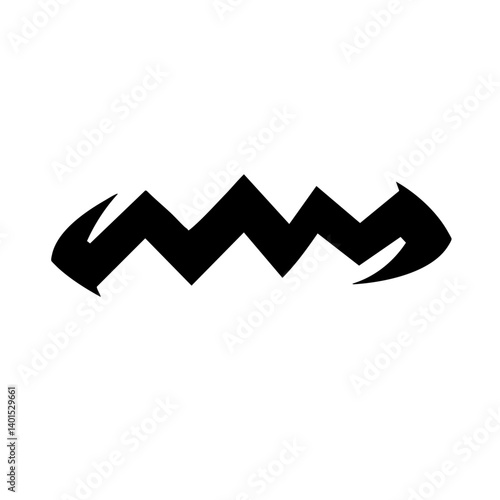 A jagged zigzag vector icon with sharp angles