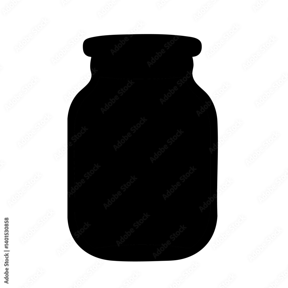 A mason jar vector icon with lid