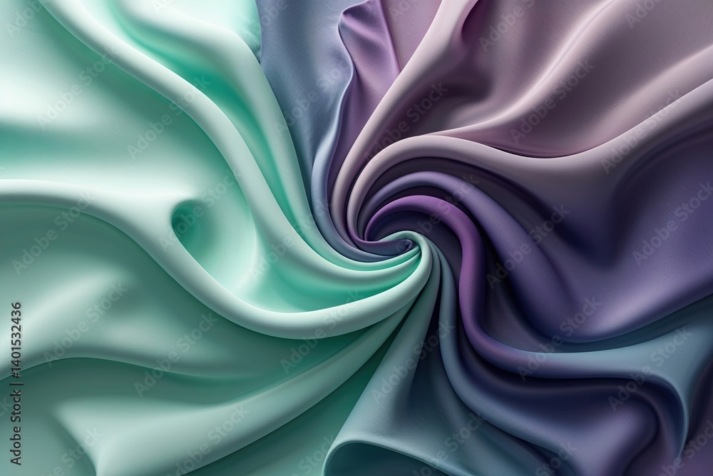 Obraz premium Serene Mint and Plum Gradient Surface with Gentle Flows and Vivid Tones for Modern Artistic Designs