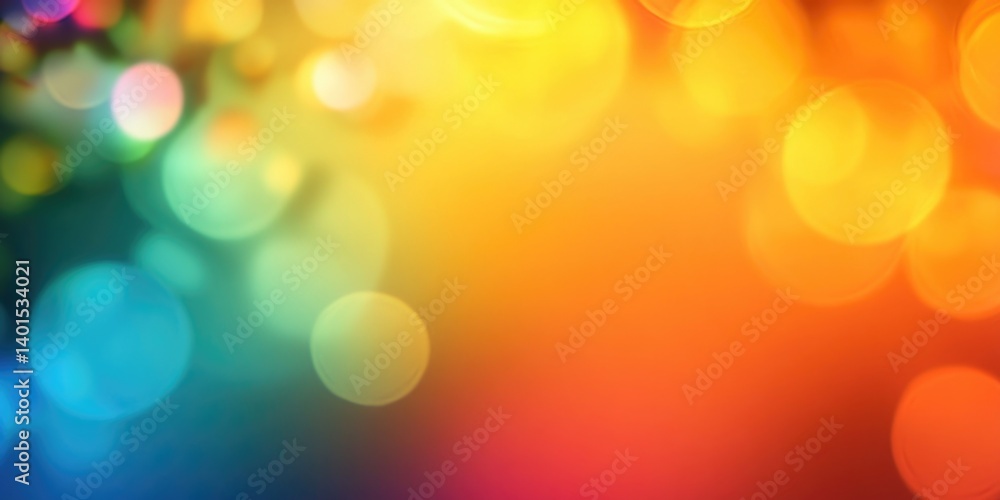 Obraz premium Colorful bokeh background with vibrant abstract light circles
