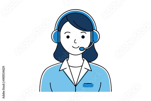 Smiling Female Customer Support Representative
