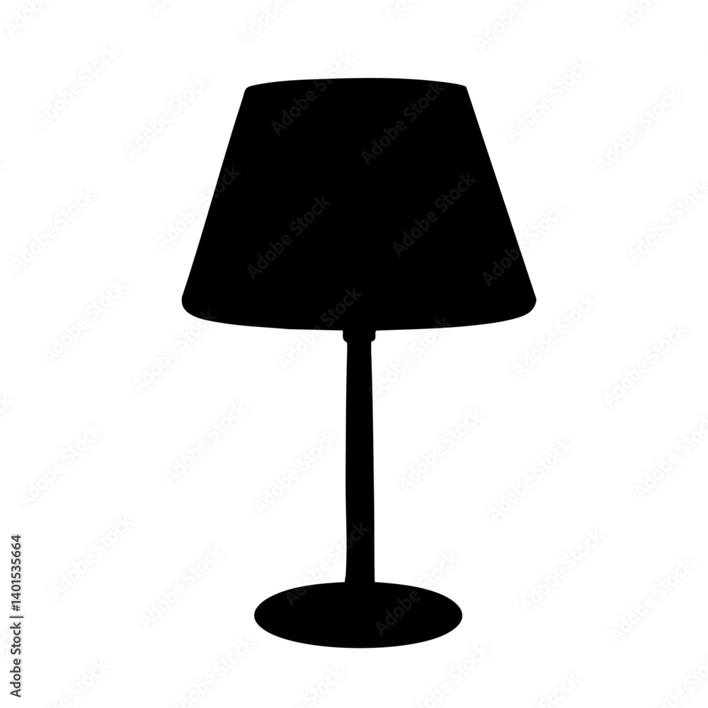 A table lamp vector icon with shade A table lamp vector icon with shade
