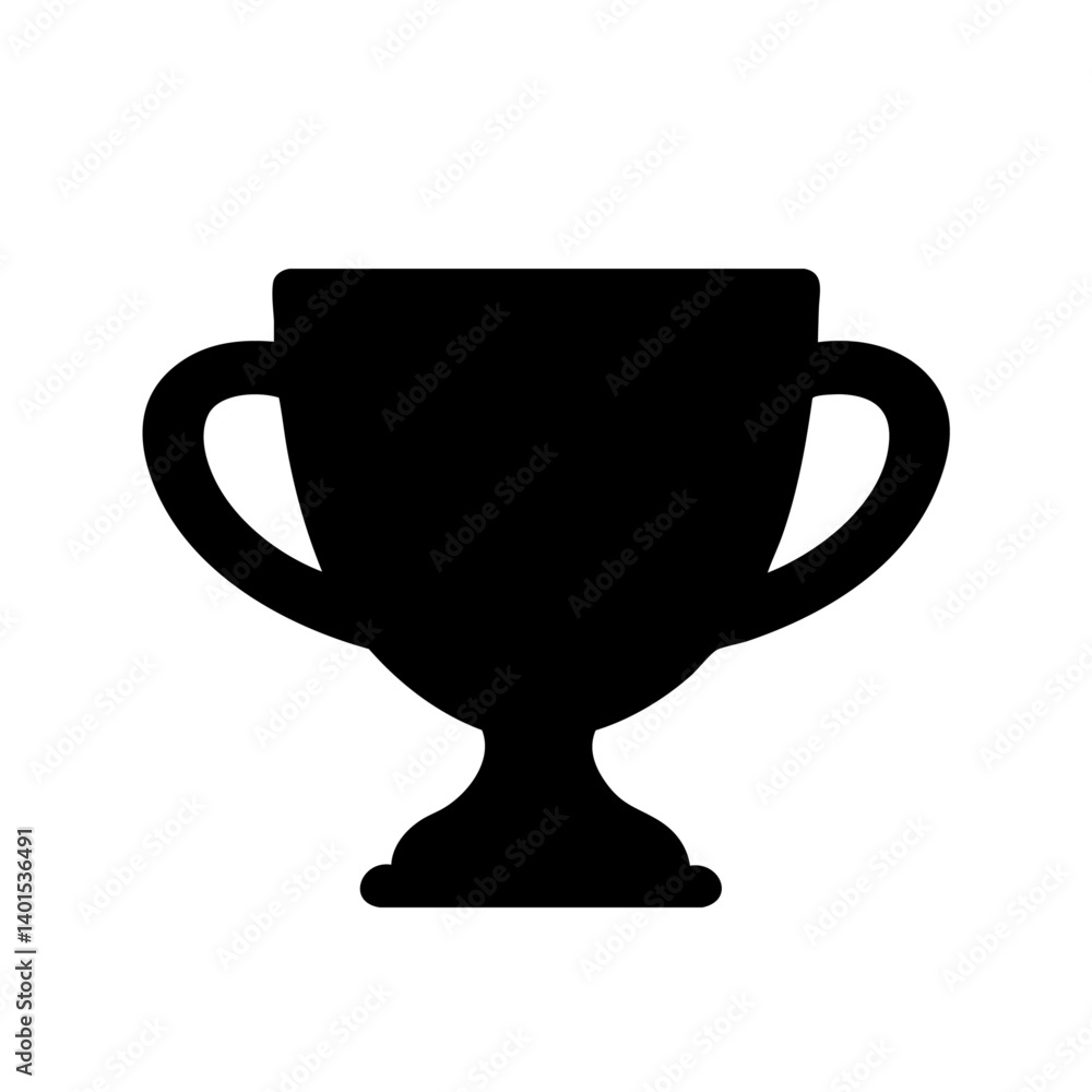 A winner's cup vector icon with handles A winner's cup vector icon with handles