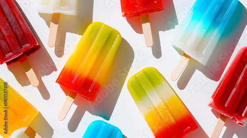 Wallpaper Mural An array of vibrant, colorful popsicle treats, perfect for a hot day! These icy delights offer a refreshing escape. Torontodigital.ca
