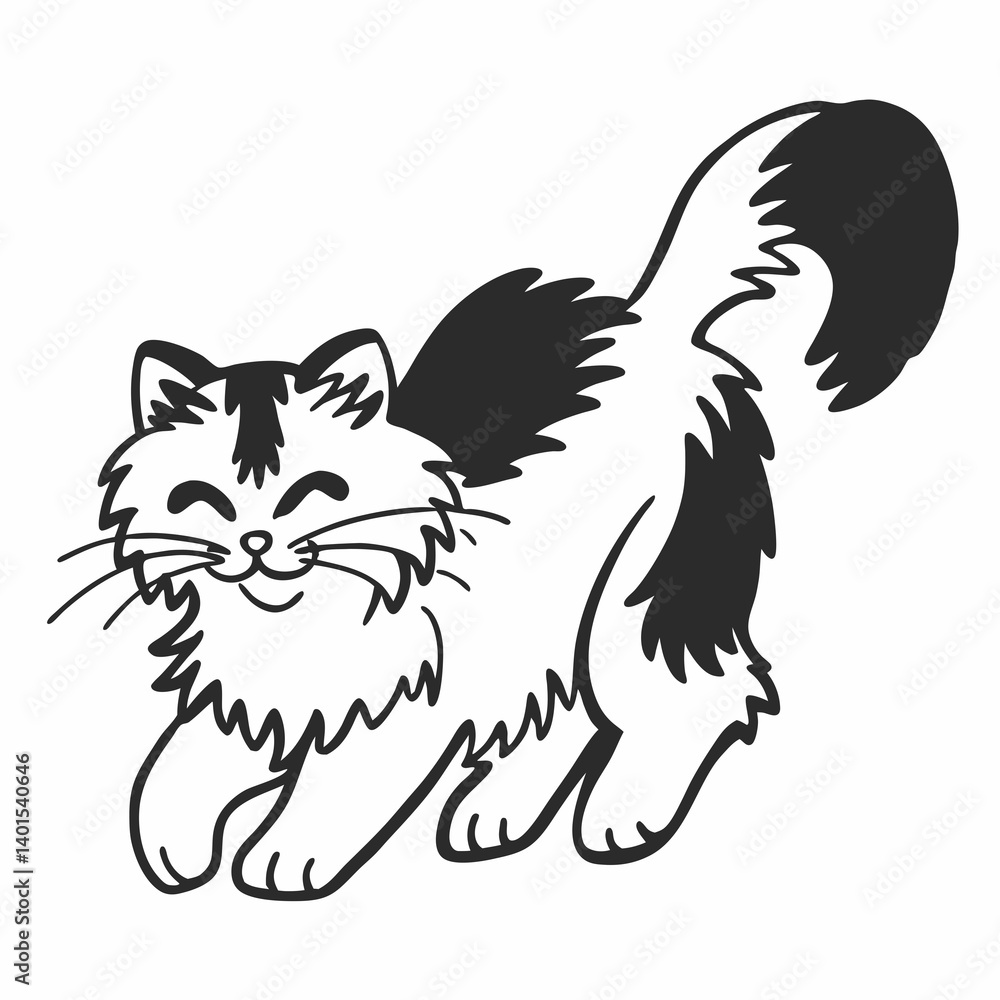 Obraz premium a-cute-cat-running