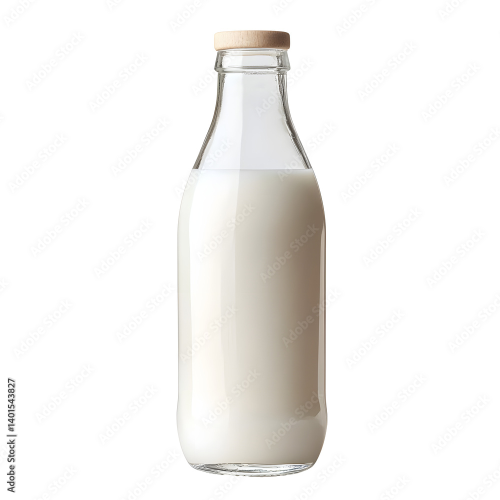 bottle of milk isolated on transparent background cutout bottle of milk isolated on transparent background cutout