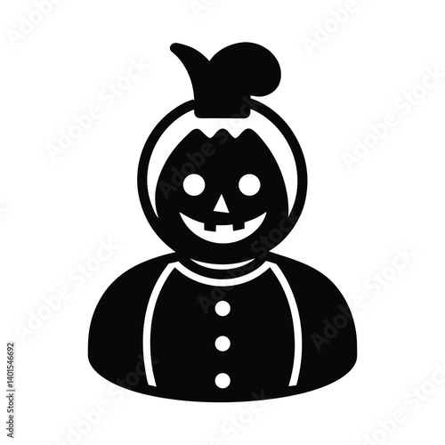 black and white halloween pumpkin