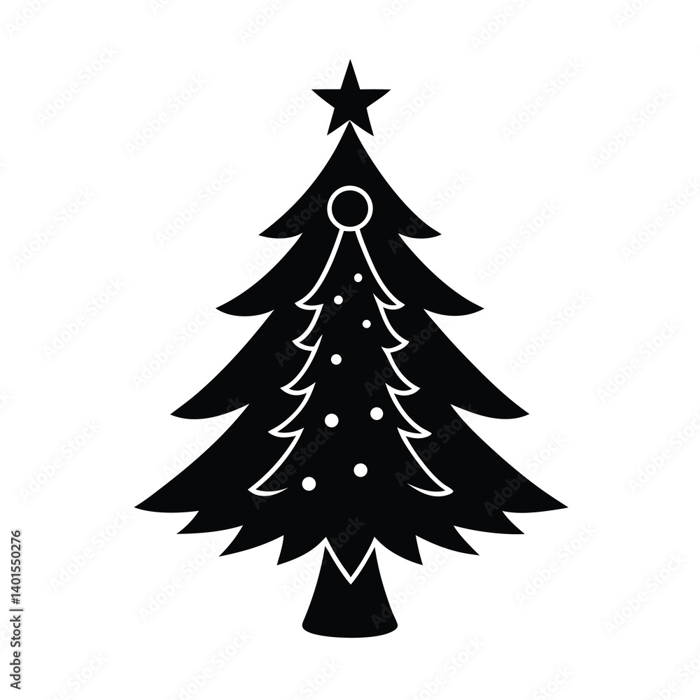 Fototapeta premium christmas tree vector illustration