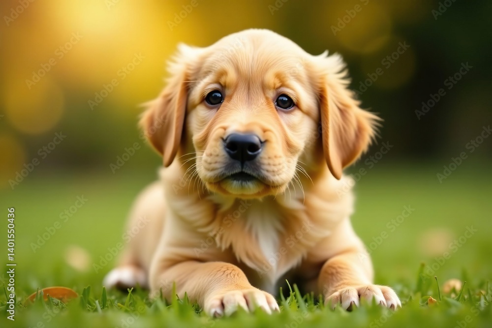 Golden Retriever puppy, ears down, playful expression , happy dog, dog puppy Golden Retriever puppy, ears down, playful expression , happy dog, dog puppy