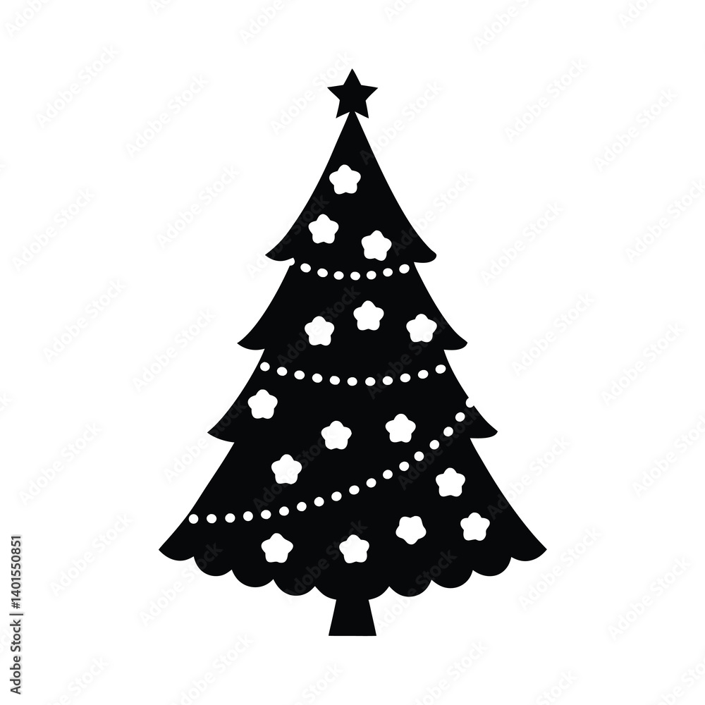 Fototapeta premium christmas tree vector illustration