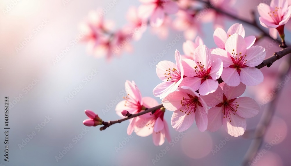Delicate pink sakura blossoms, intricate branch pattern, texture, tree Delicate pink sakura blossoms, intricate branch pattern, texture, tree