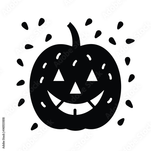 halloween pumpkin on black background