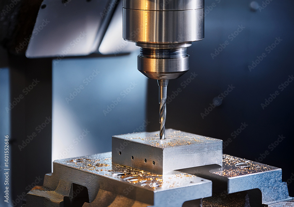 Milling machine, metal machining, aluminum and steel Milling machine, metal machining, aluminum and steel