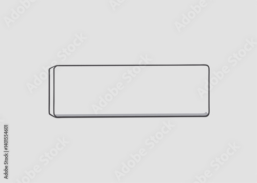 Simple Rectangular Element: A clean, minimalist rendering of a rectangular shape, offering versatile potential for digital designs, UI/UX, or abstract concepts.