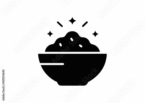  Bowl of Healthy Delights: An artistic, black-and-white depiction of a brimming bowl. Filled with a wholesome mix of culinary elements, and accented with subtle, shining star-like embellishments. 