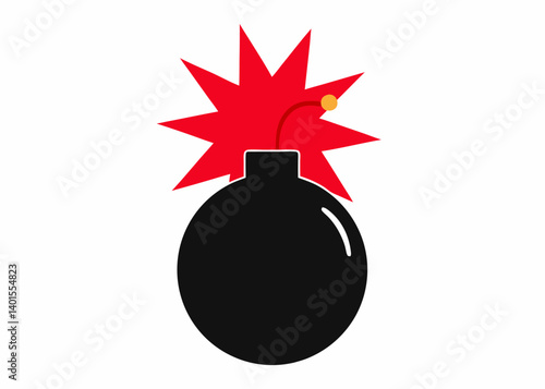 Explosive Alert: A graphic image of a bomb with a burning fuse, rendered in vibrant colors.