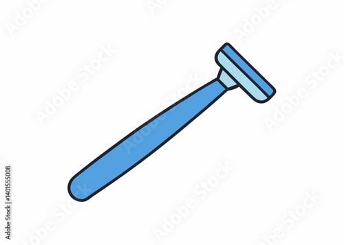 Clean Shave: The image features a clean and simple illustration of a razor. The design showcases sleek lines and a modern aesthetic, representing precision and care.