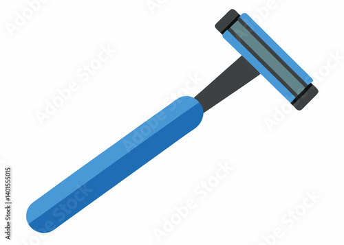 Sleek Razor Illustration: A simple, clean graphic of a blue razor. Perfect for grooming and personal care themes. 