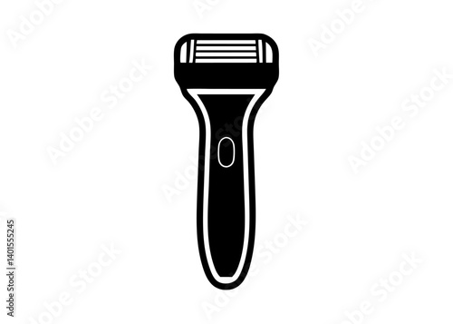 Razor for a smooth skin: a detailed illustration of a razor, a device made to help person remove unwanted hair.