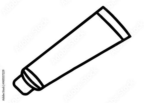 Tube of Comfort: A minimalistic outline of a product tube, ready to hold essential daily needs.